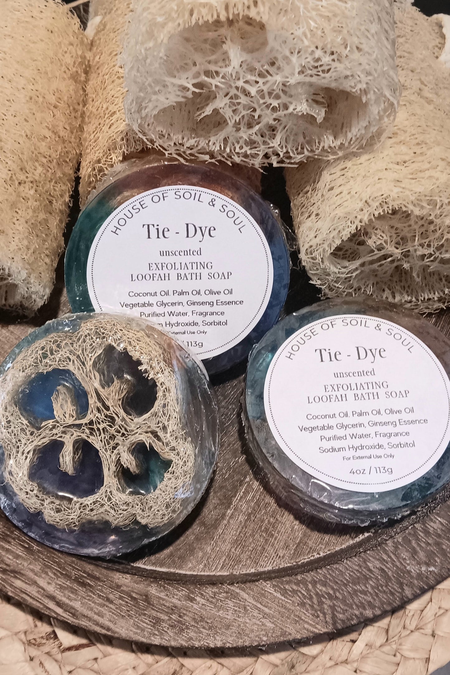 Tie-Dye Unscented Loofah Soap
