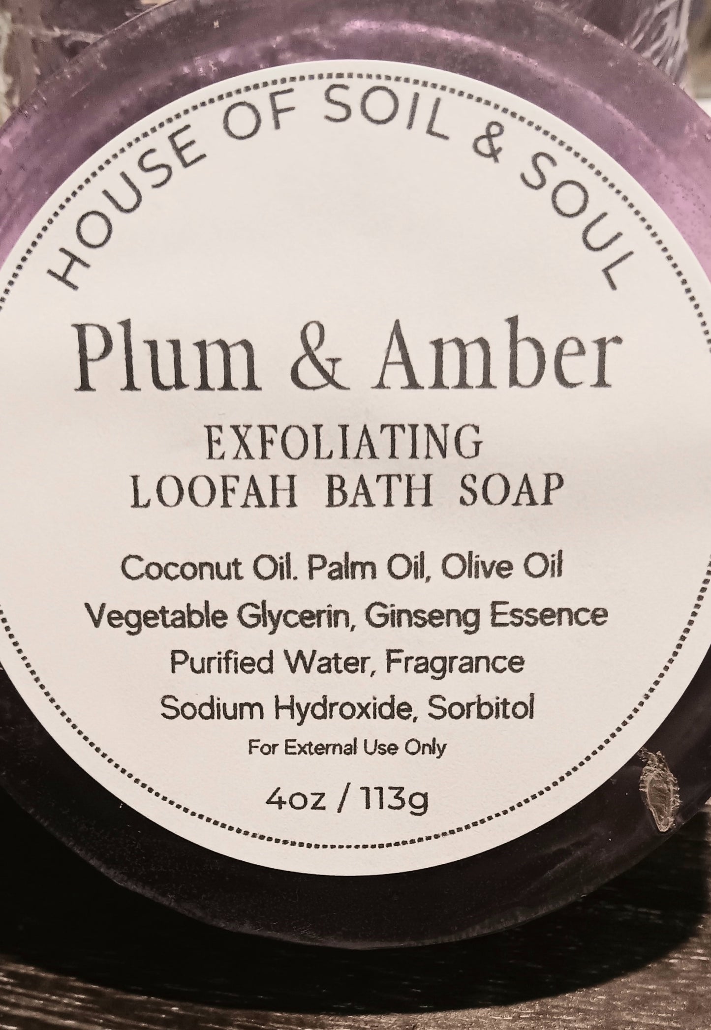 Plum & Amber Loofah Soap