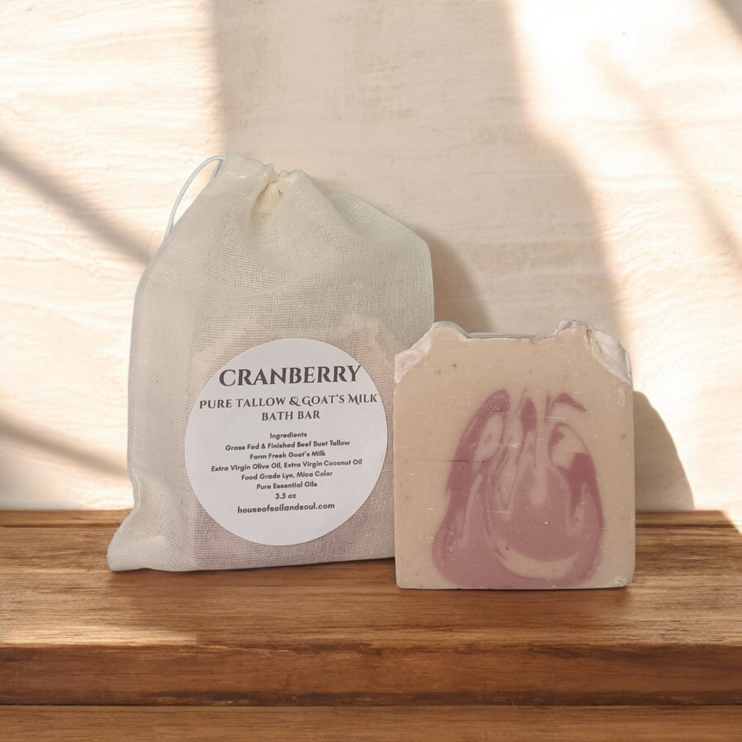 Cranberry Tallow & Goat's Milk Bath Bar