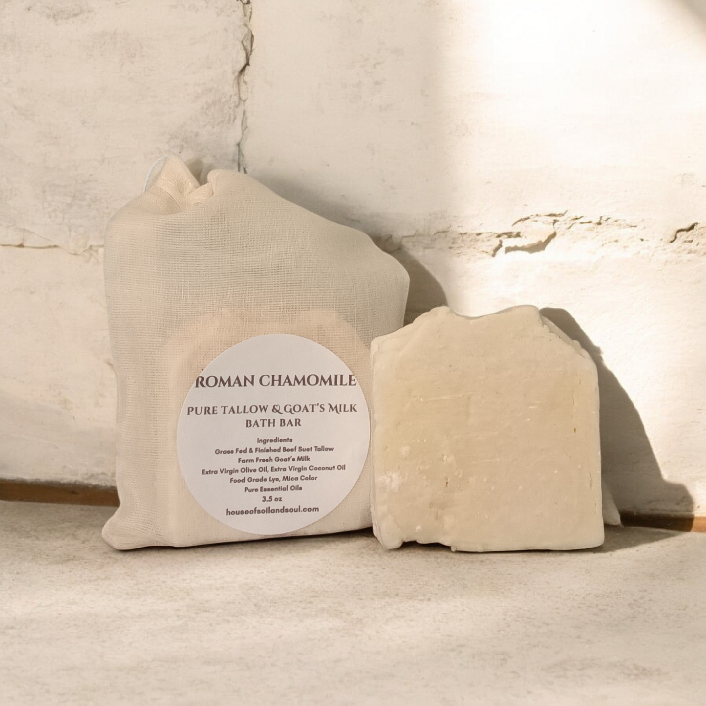 Roman Chamomile Tallow & Goat's Milk Bath Bar