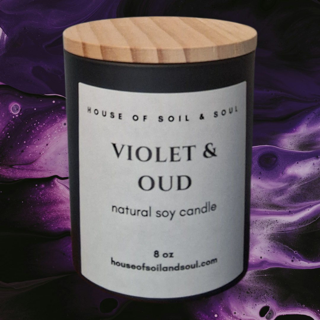 Violet & Oud Natural Soy Candle