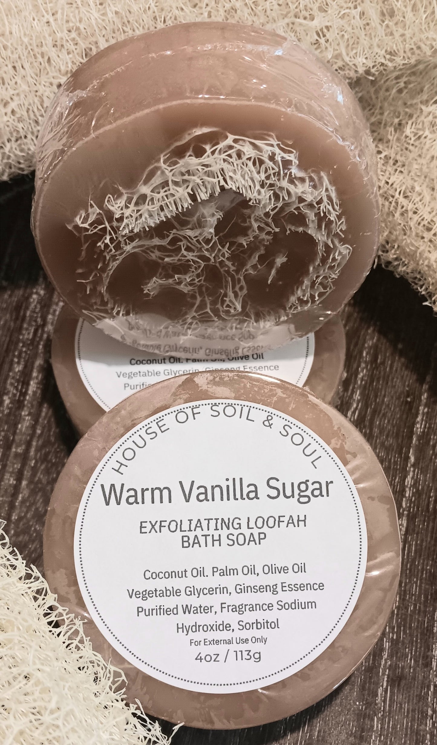 Warm Vanilla Sugar Loofah Soap