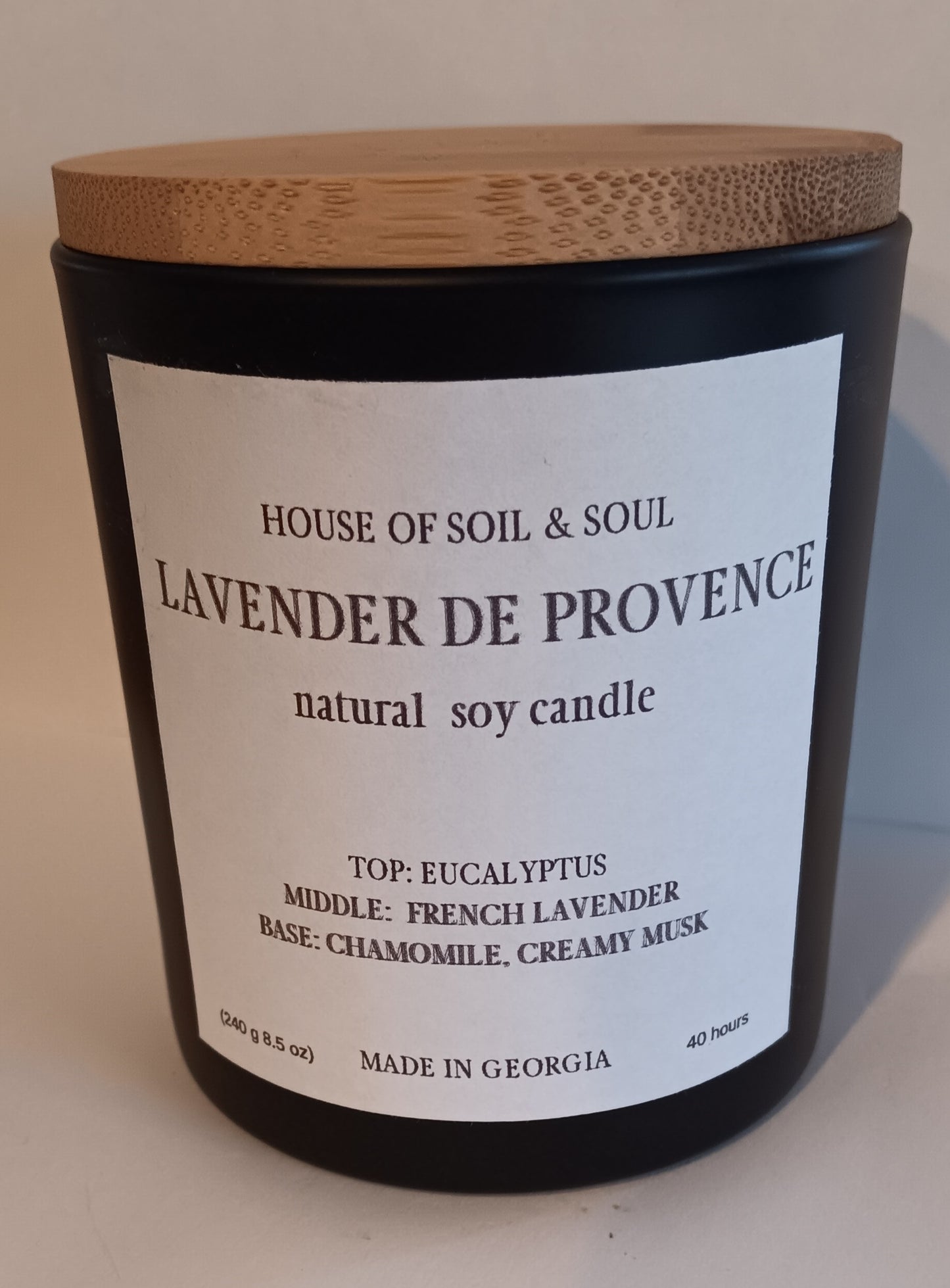 Lavender De Provence Natural Soy Candle