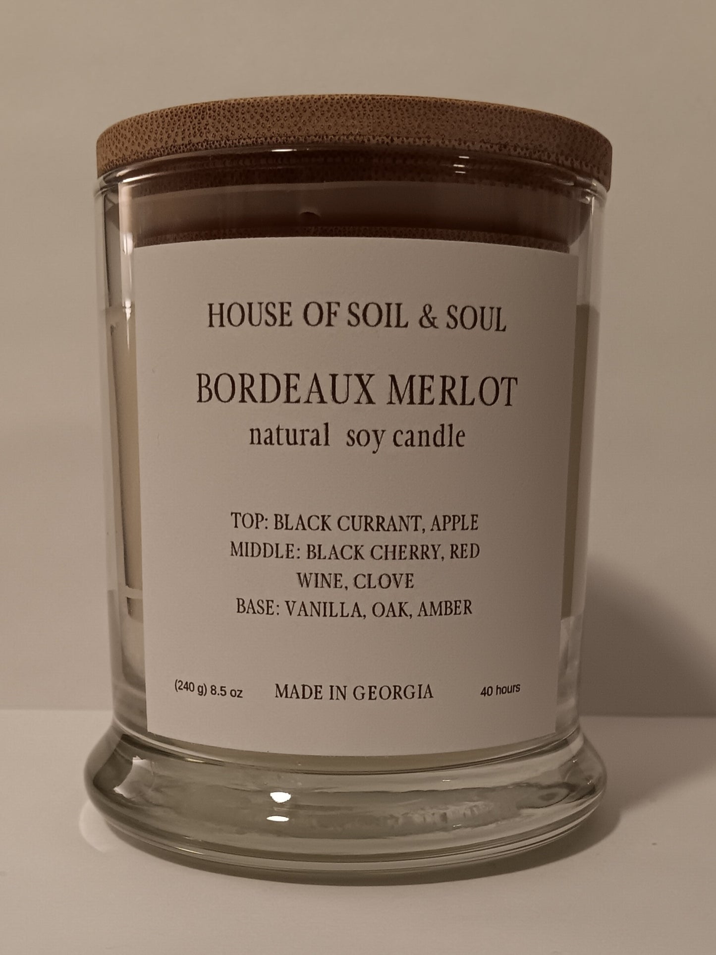 Bordeaux Merlot Natural Soy Candle