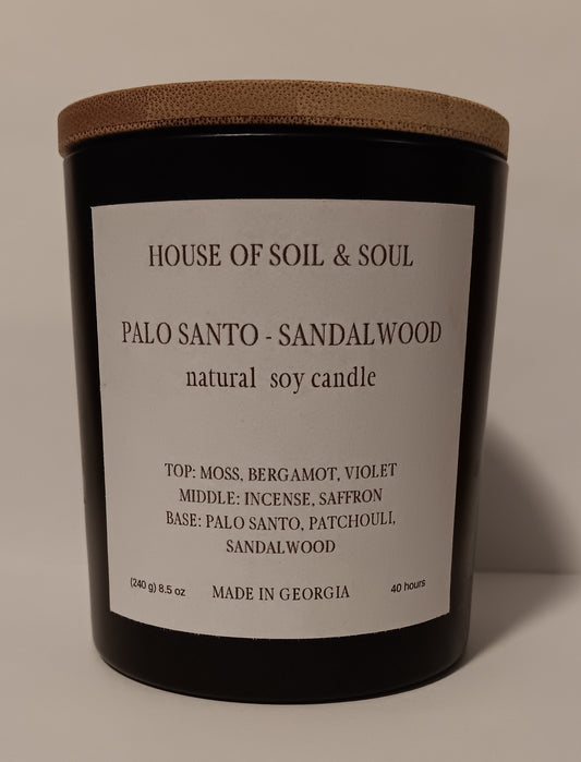 Palo Santo - Sandalwood Natural Soy Candle