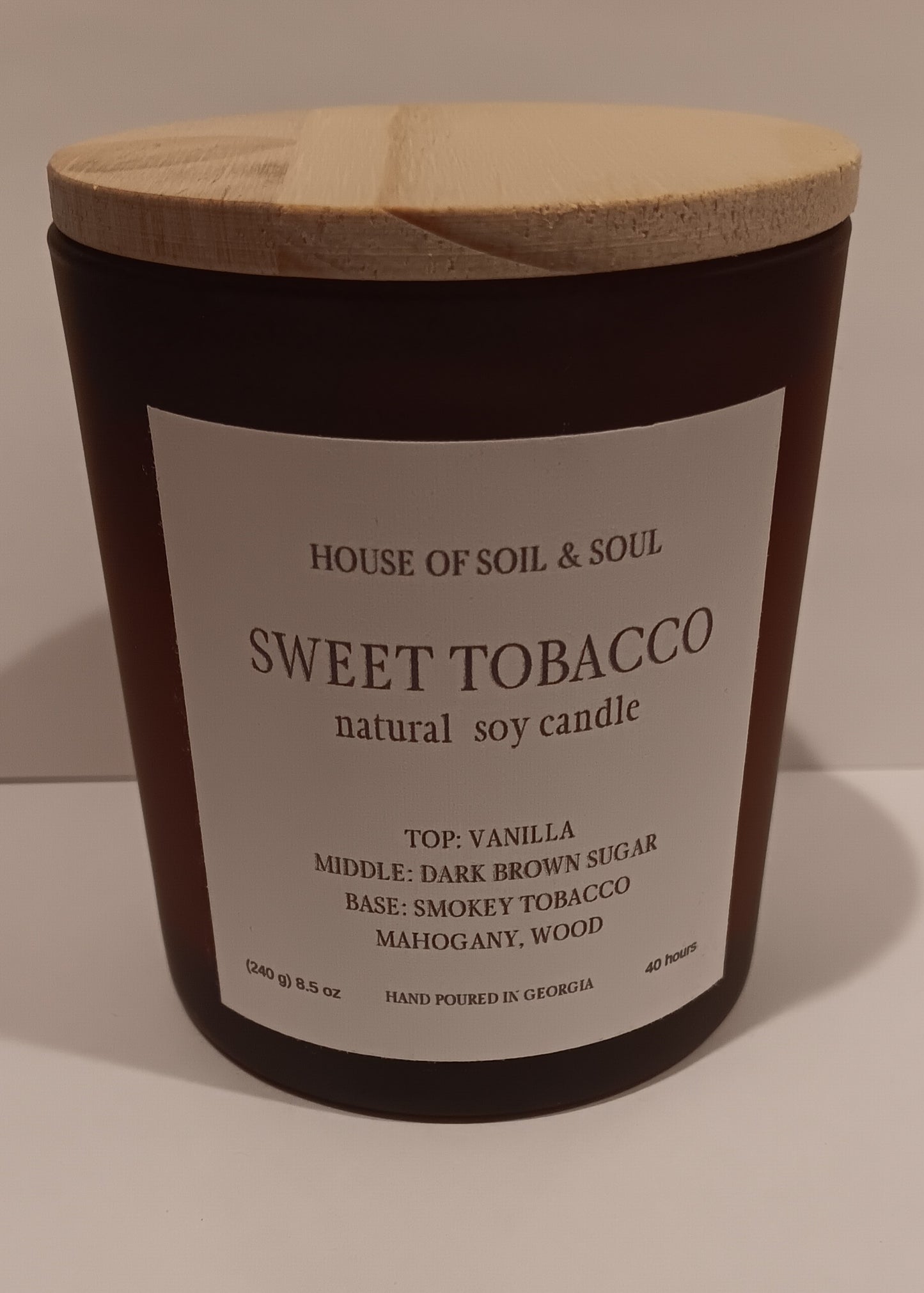 Sweet Tobacco Natural Soy Candle