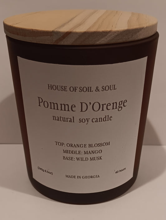 Pomme D' Orenge Natural Soy Candle