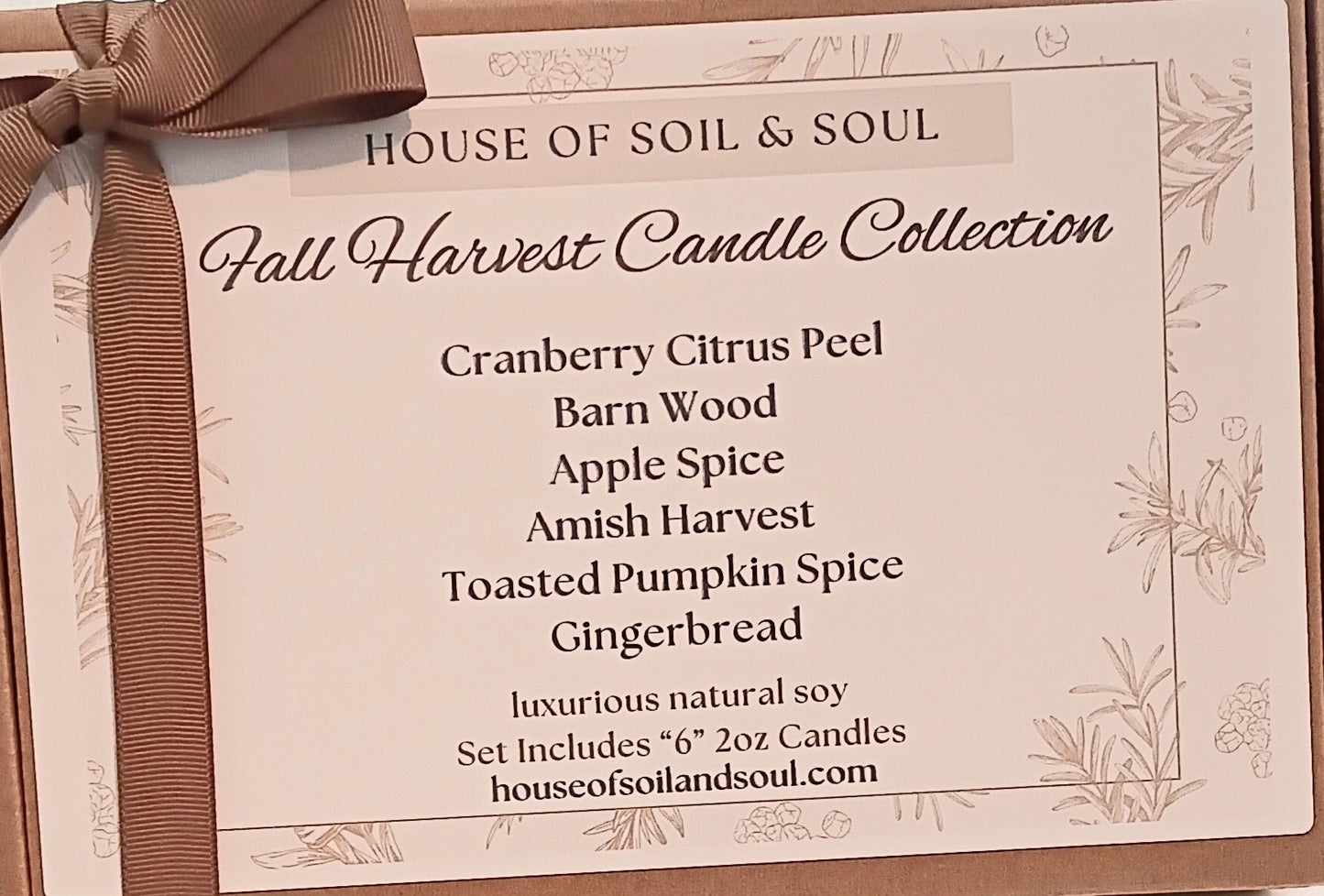 Fall Harvest Natural Soy Candle Box