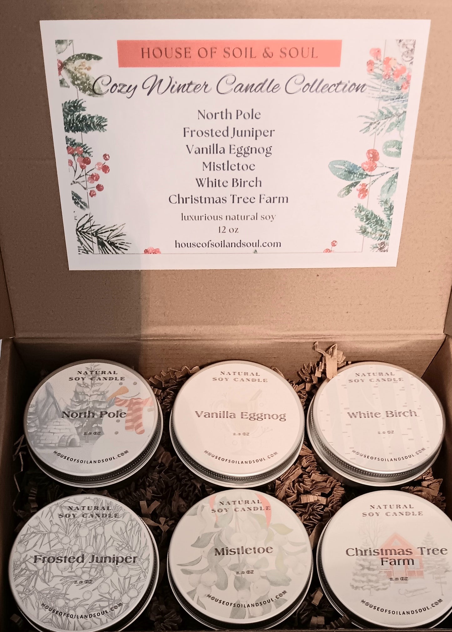 Cozy Winter Natural Soy Candle Box