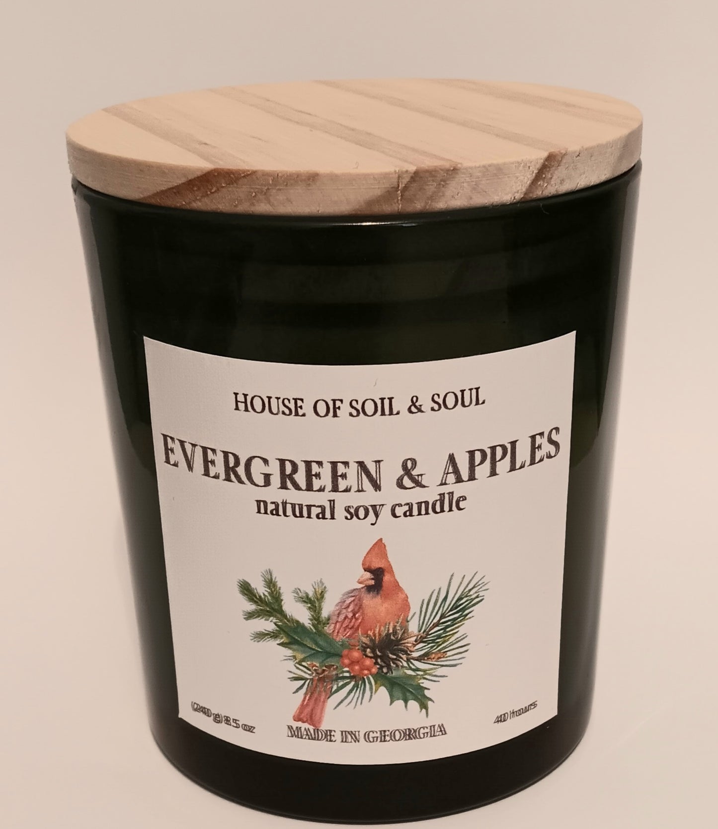 Evergreen And Apples Natural Soy Candle