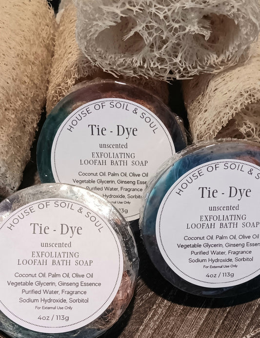 Tie-Dye Unscented Loofah Soap