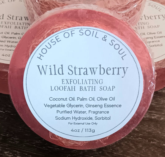 Wild Strawberry Loofah Soap