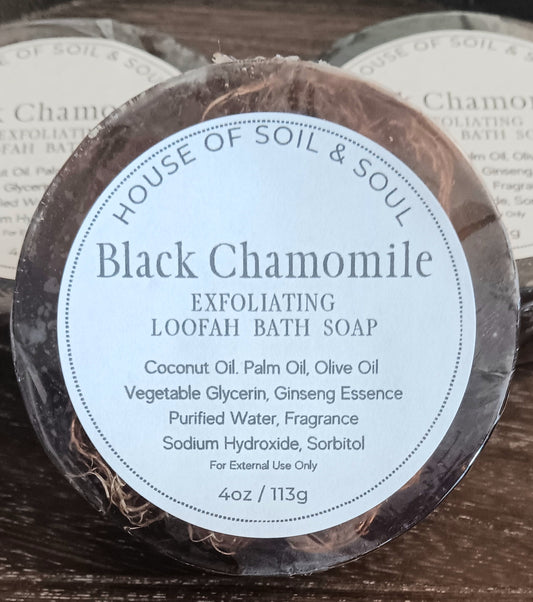 Black Chamomile Loofah Soap