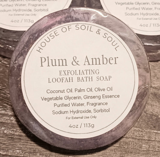 Plum & Amber Loofah Soap