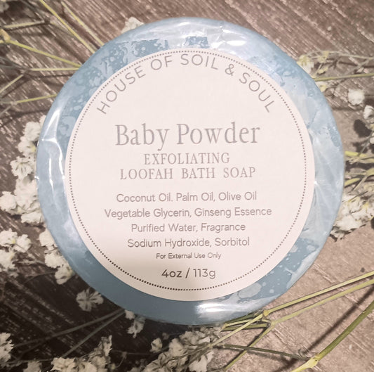 Baby Powder Loofah Soap