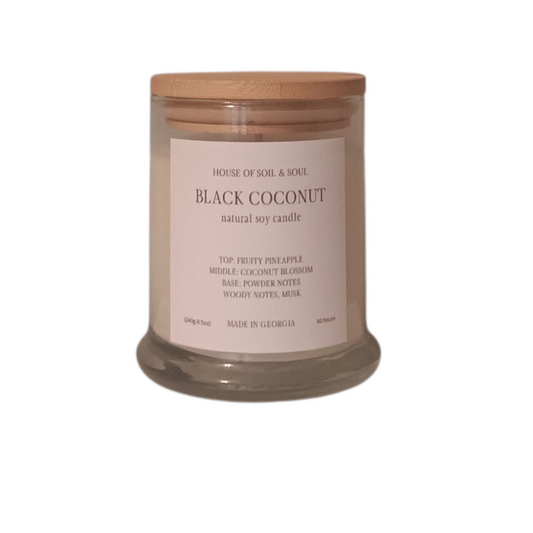 Black Coconut Natural Soy Candle