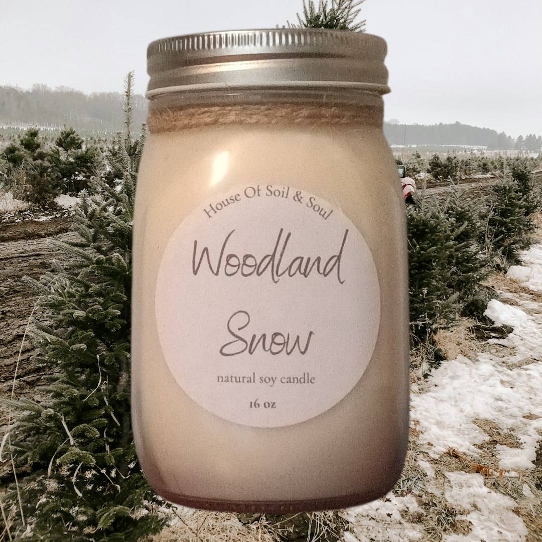 Woodland Snow Farmhouse Candle