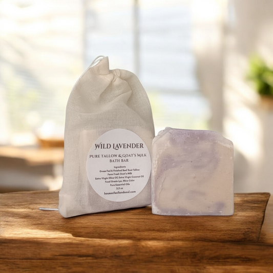 Wild Lavender Tallow & Goat's Milk Bath Bar