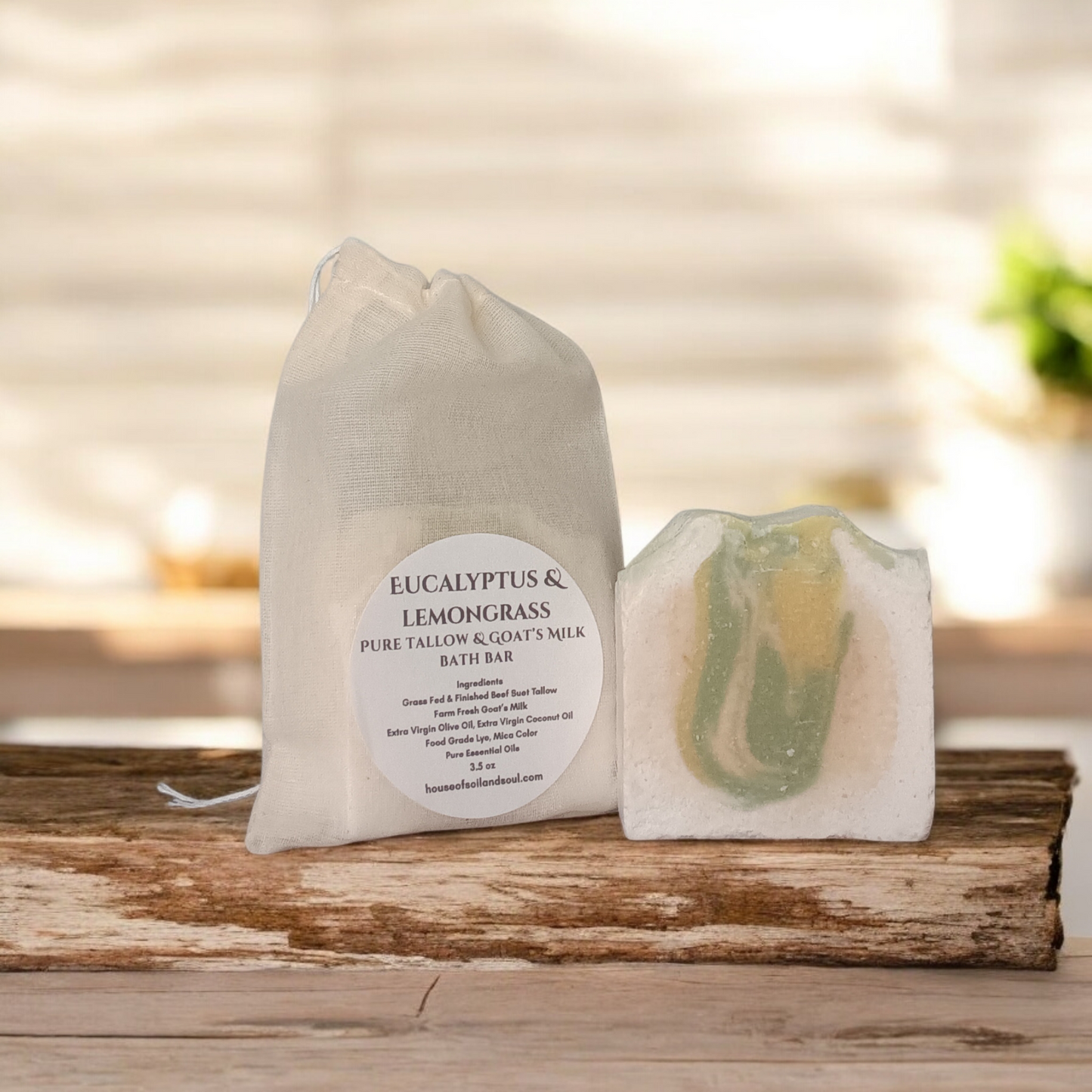 Eucalyptus & Lemongrass Tallow Bath Bar