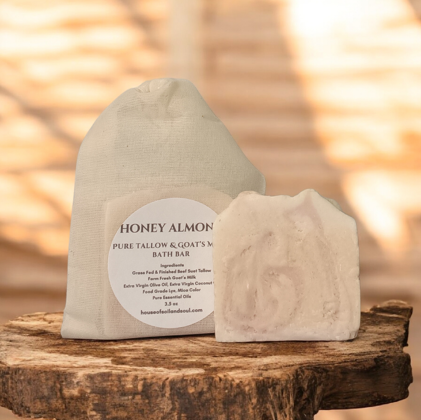 Honey Almond Tallow & Goat's Milk Bath Bar