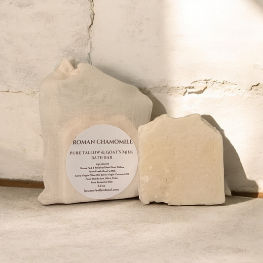 Roman Chamomile Tallow & Goat's Milk Bath Bar