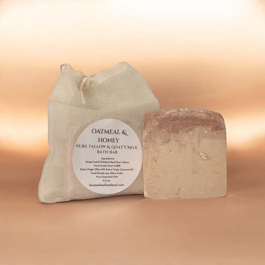 Oatmeal And Honey Tallow & Goat's Milk Bath Bar