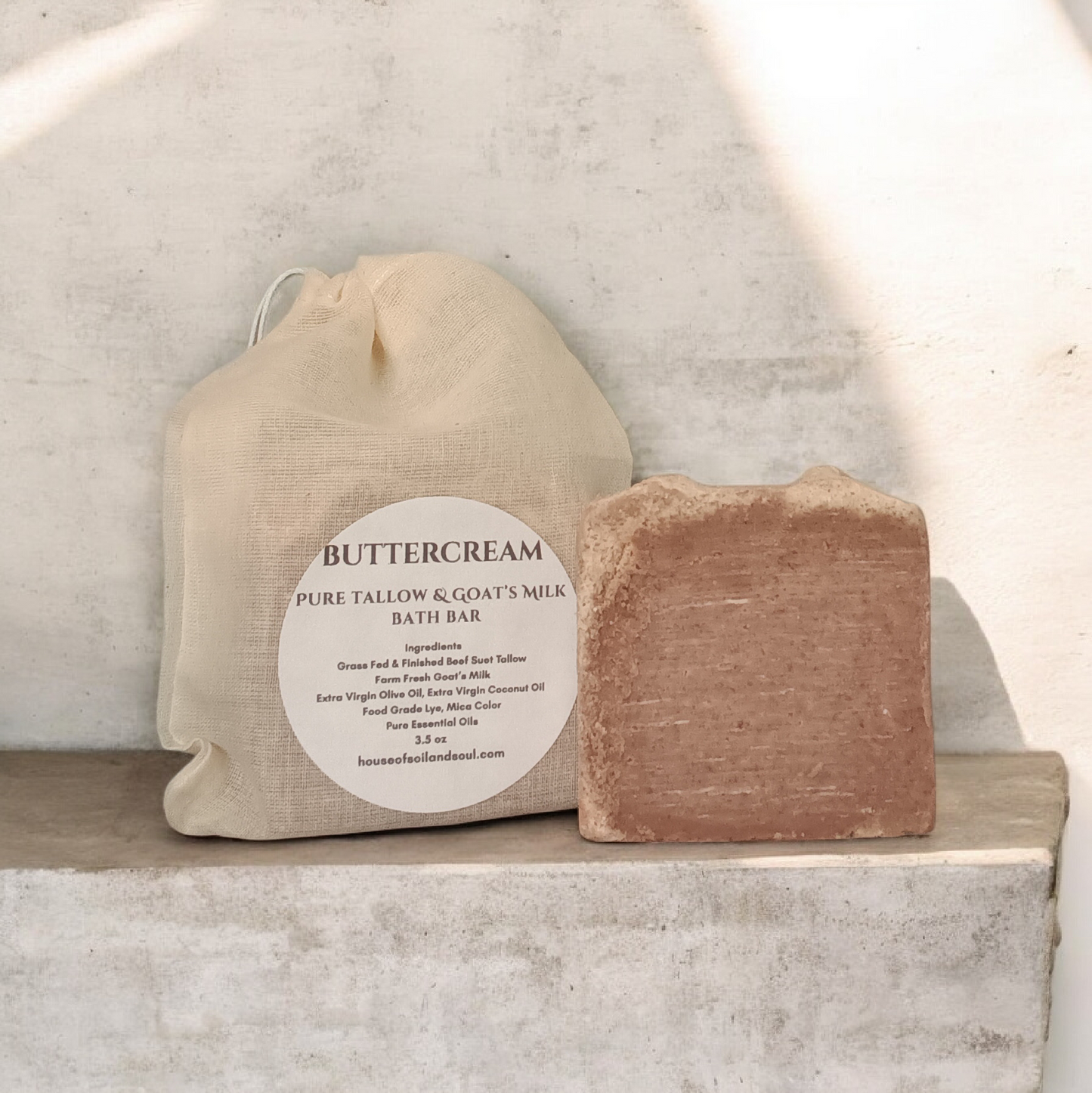 Buttercream Tallow & Goat's Milk Bath Bar