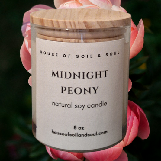 Midnight Peony Natural Soy Candle