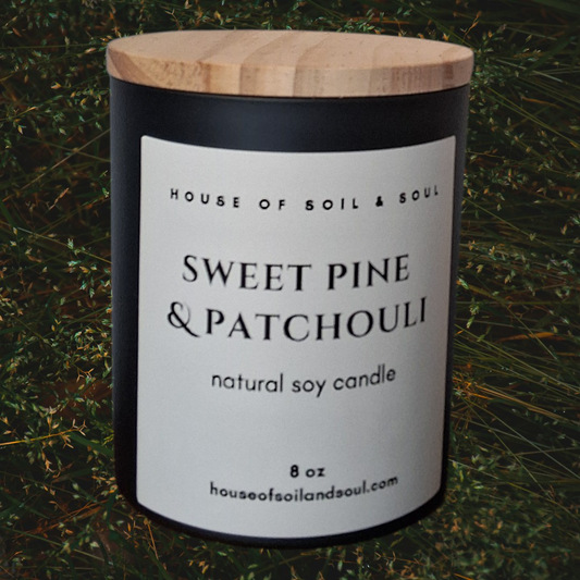 Sweet Pine & Patchouli Natural Soy Candle