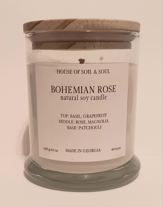 Bohemian Rose Natural Soy Candle