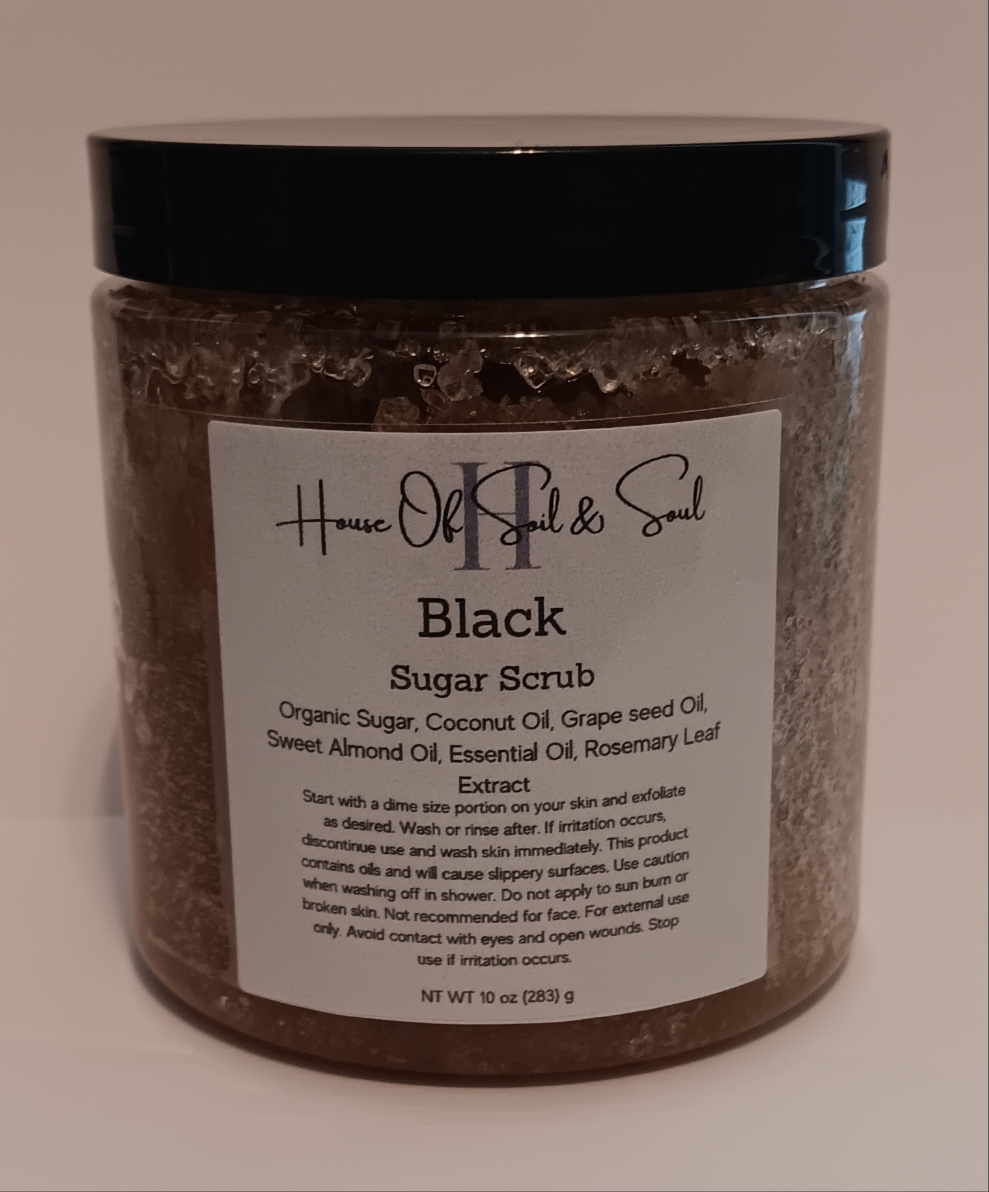 Black Organic Sugar Scrub