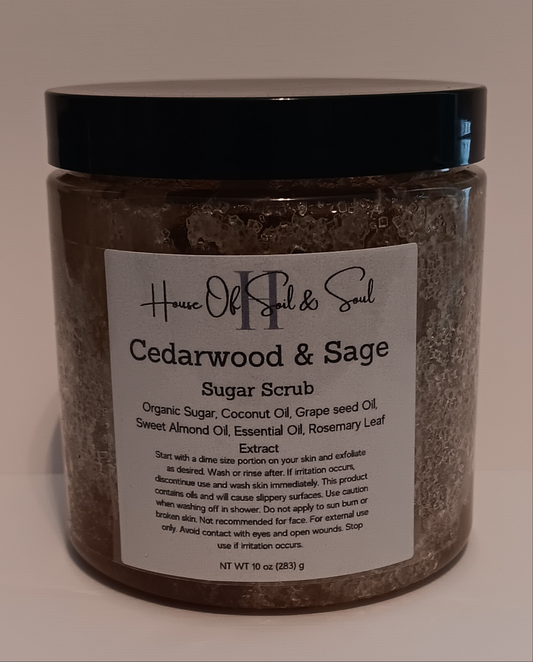 Cedarwood & Sage Organic Sugar Scrub