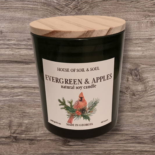 Evergreen And Apples Natural Soy Candle