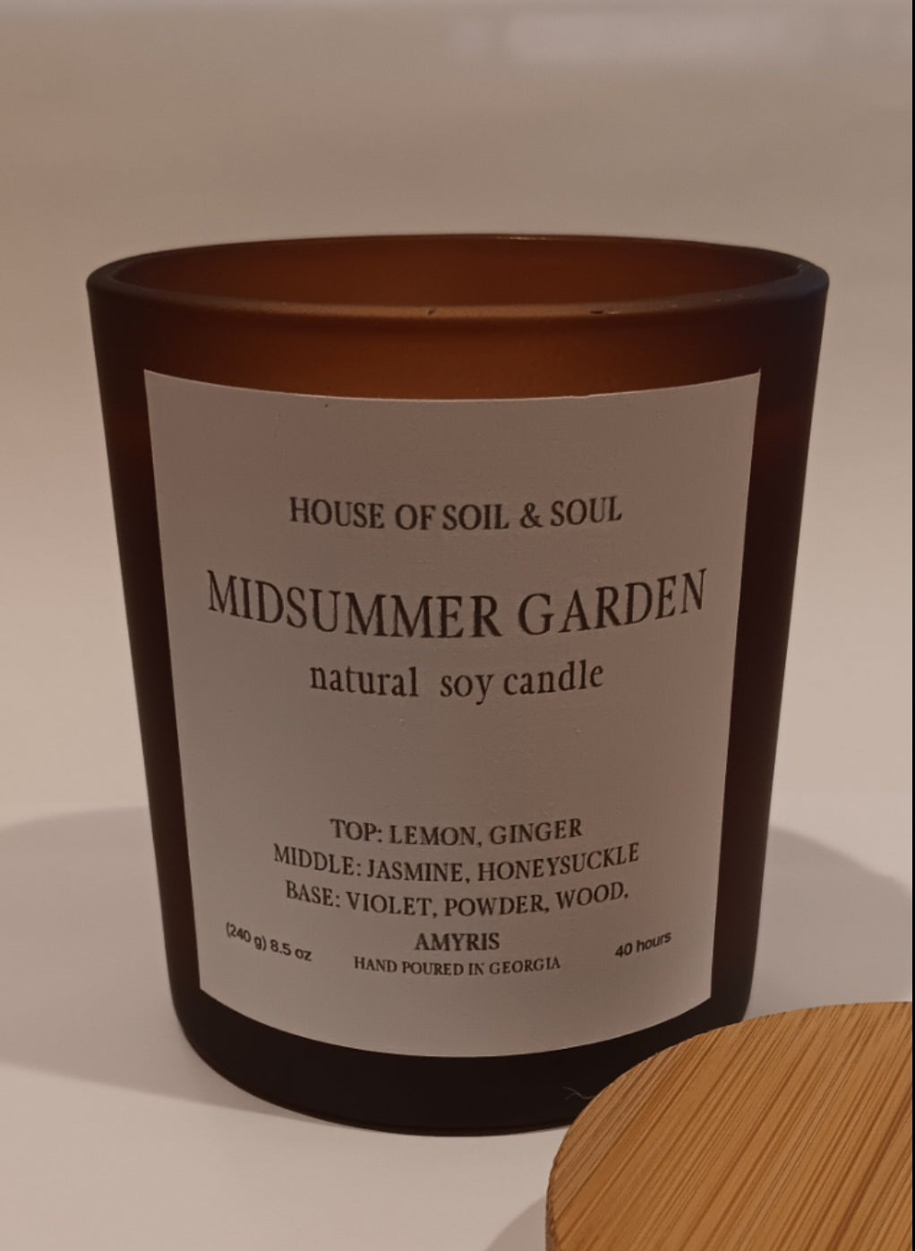 Midsummer Garden Natural Soy Candle