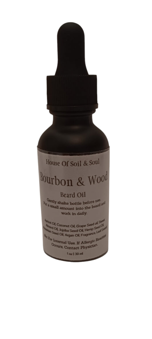 Natural Bourbon & Wood Beard Oil