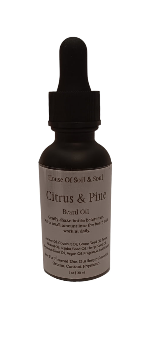 Natural Citrus & Pine Beard Oil