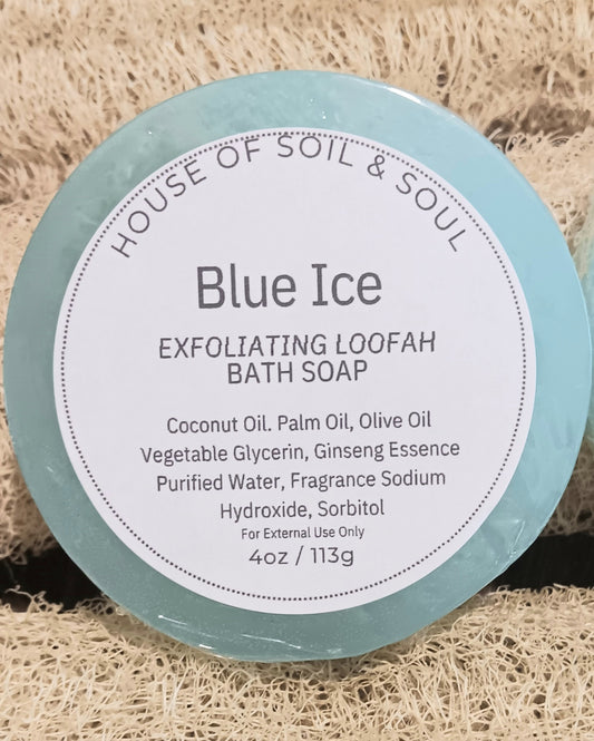 Blue Ice Loofah Soap