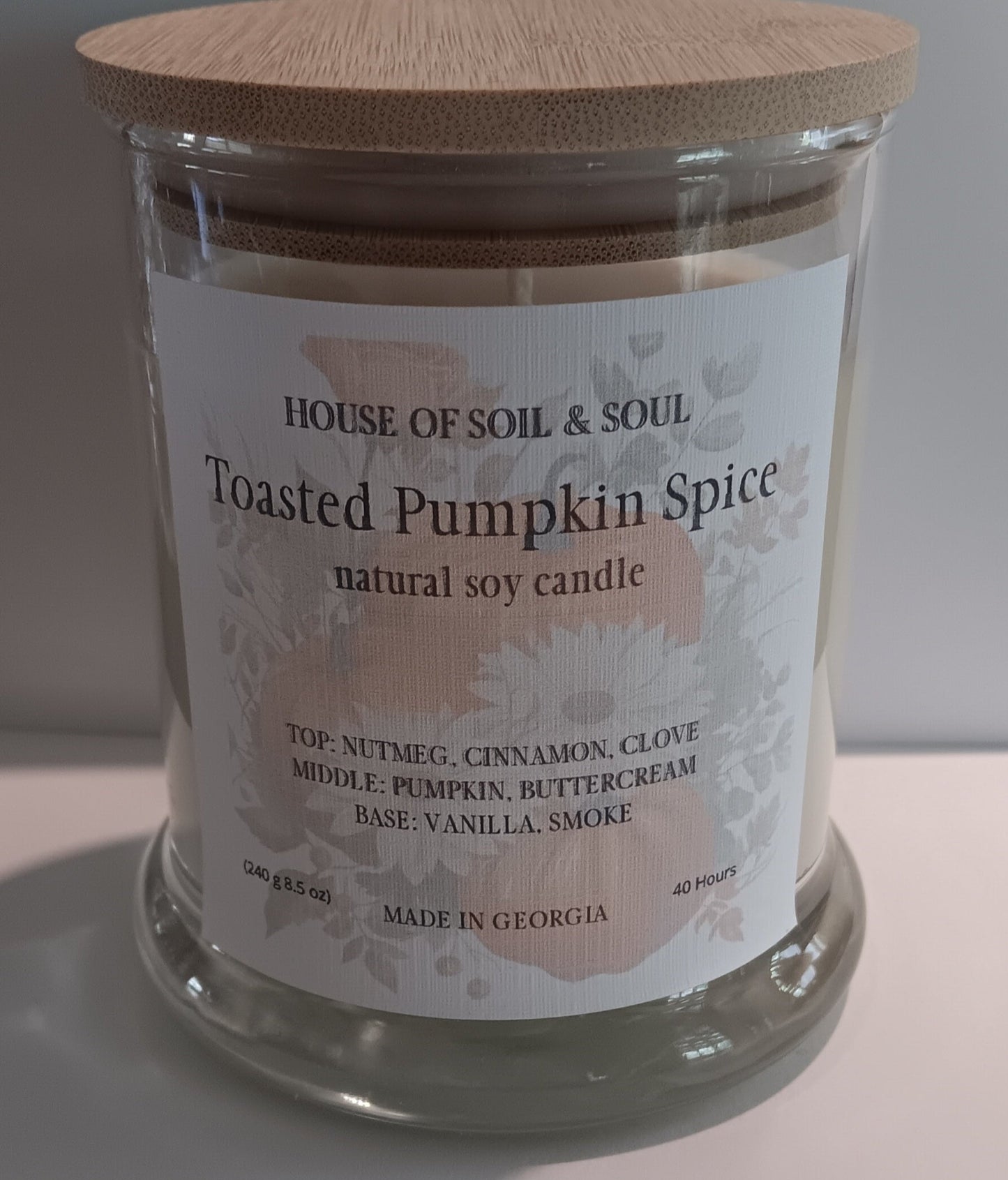 Toasted Pumpkin Spice Natural Soy Candle